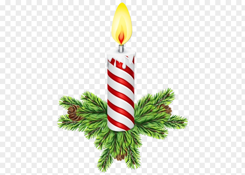 Holiday Leaf Birthday Candle PNG
