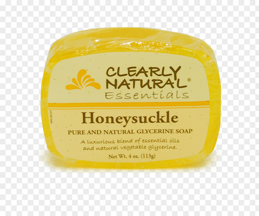 Honey Suckle Clearly Natural Glycerine Bar Soap Honeysuckle Cream PNG