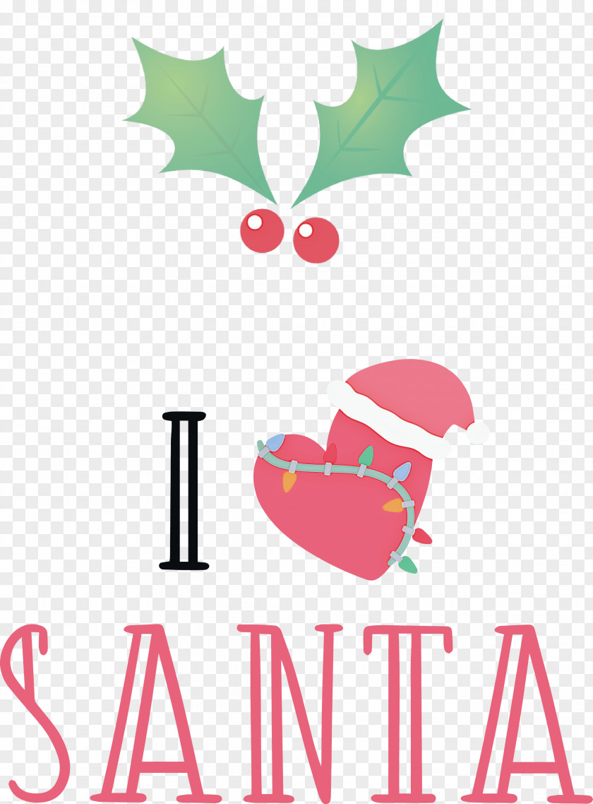 I Love Santa Christmas PNG