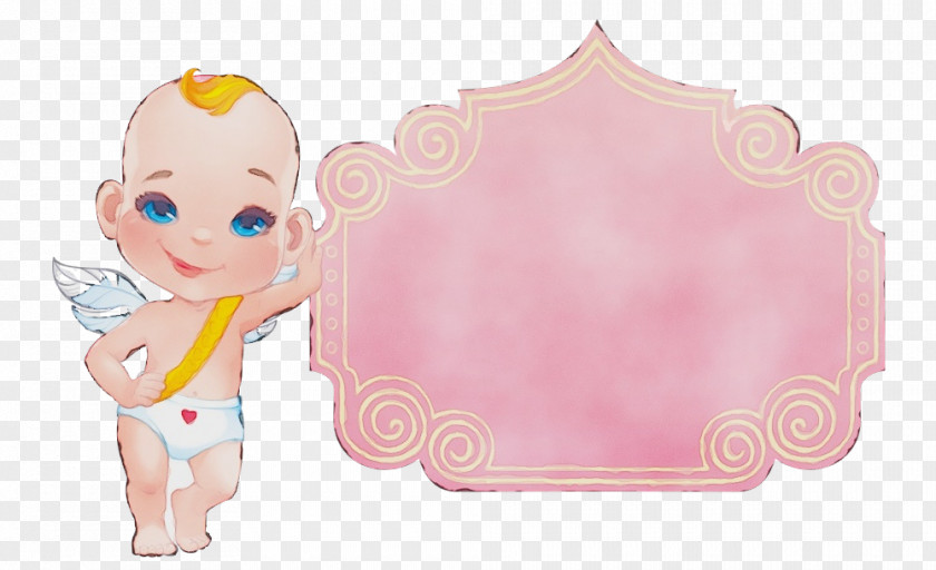 Pink Cartoon Child Doll Toy PNG