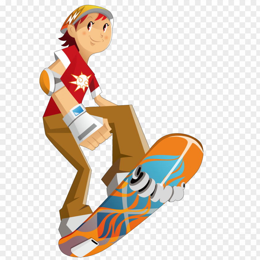 Play The Skateboard Boy Skateboarding Clip Art PNG