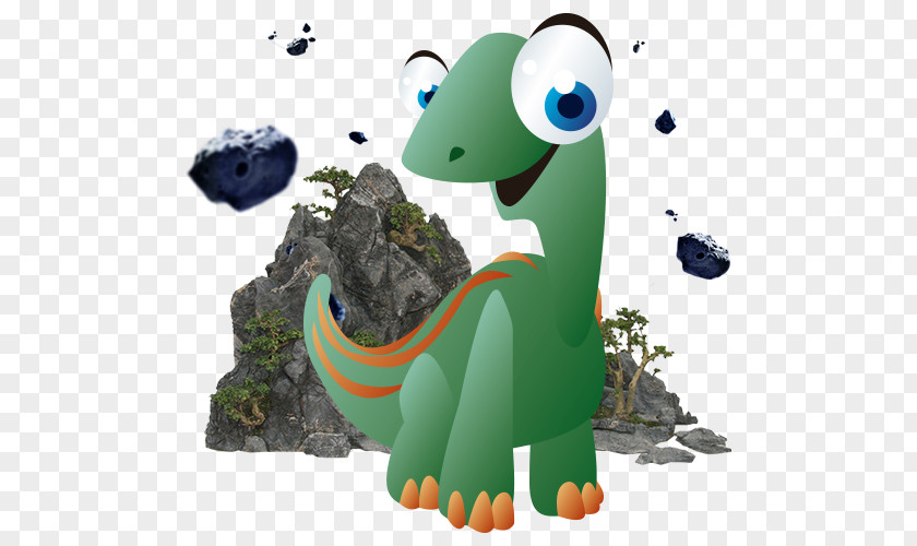 Strong Domineering Cute Cartoon Dinosaur PNG