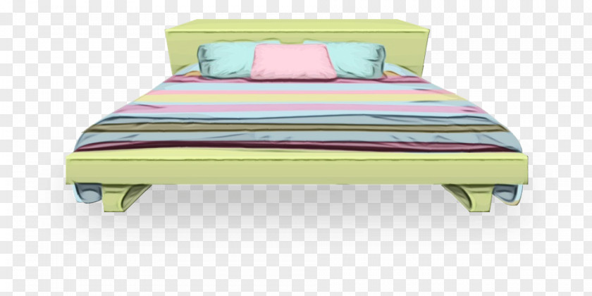 Bed Furniture Sheet Frame Pillow PNG
