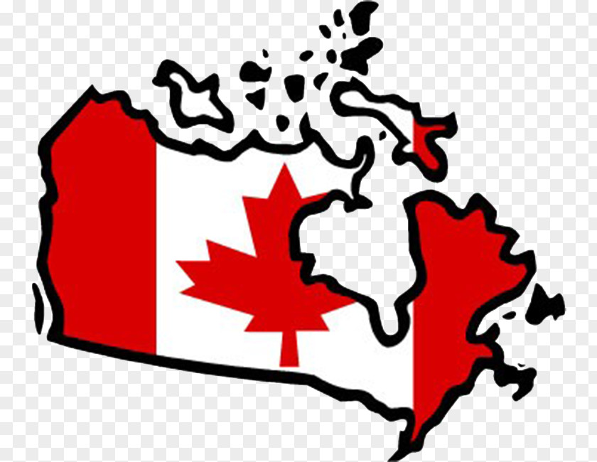 Map Of Canada Maple Leaf Flag Clip Art PNG