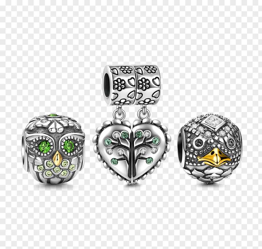 Silver Charm Bracelet Earring Charms & Pendants PNG
