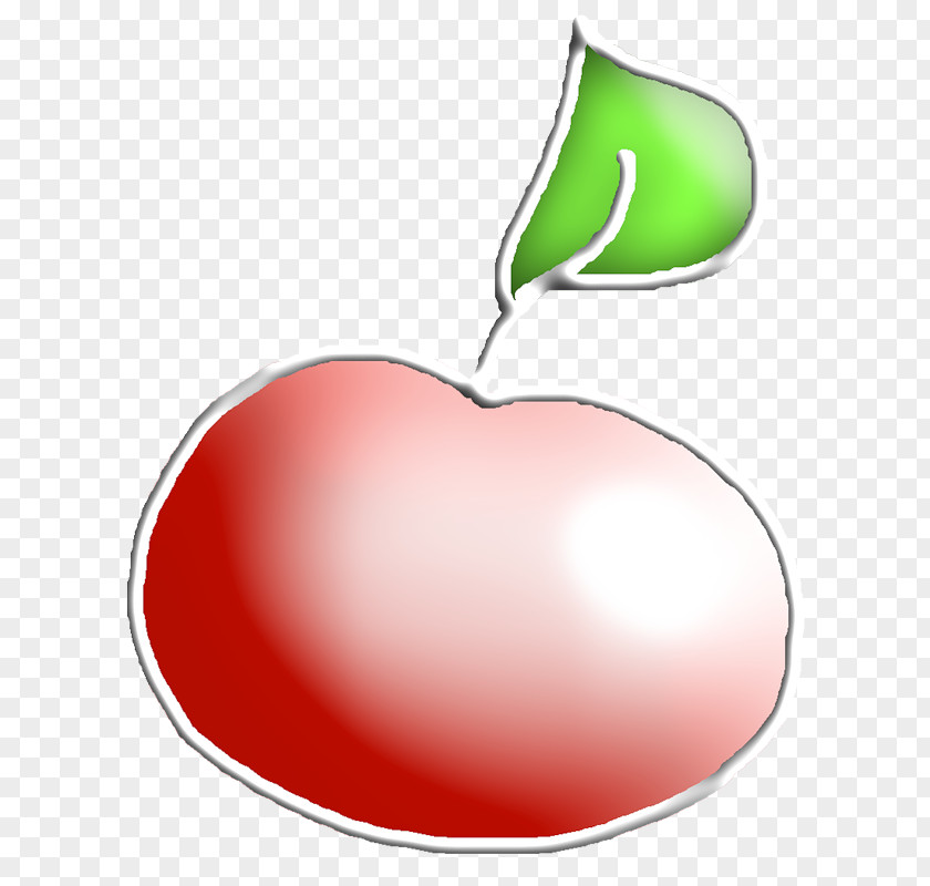 Cartoon Painted Red Apple Drawing PNG