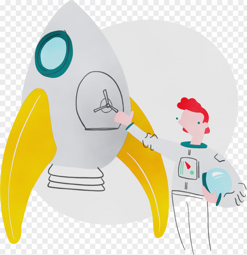 Spacecraft Rocket Cartoon Yellow Design Technology Produce PNG