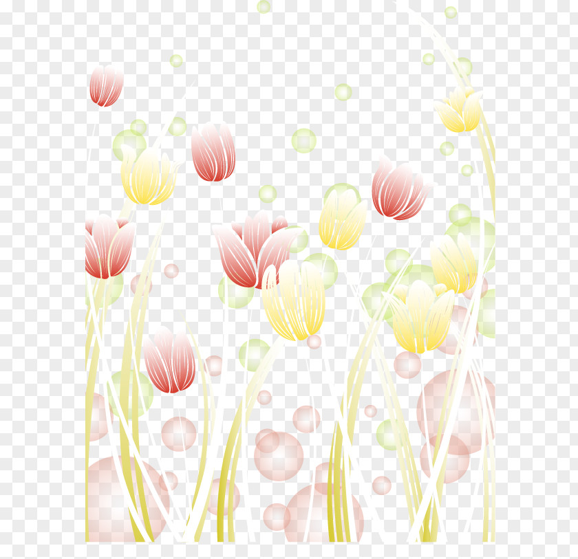 Tulip Korean Decorative Pattern Background Material Silhouette PNG