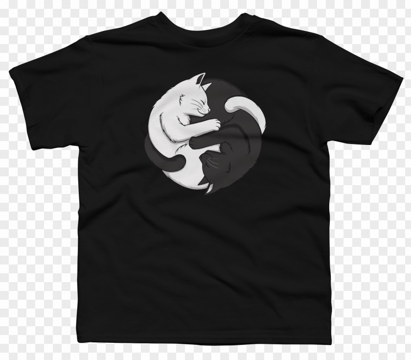 Yin Yang Cat T-shirt Oakland Raiders Seattle Seahawks Clothing PNG