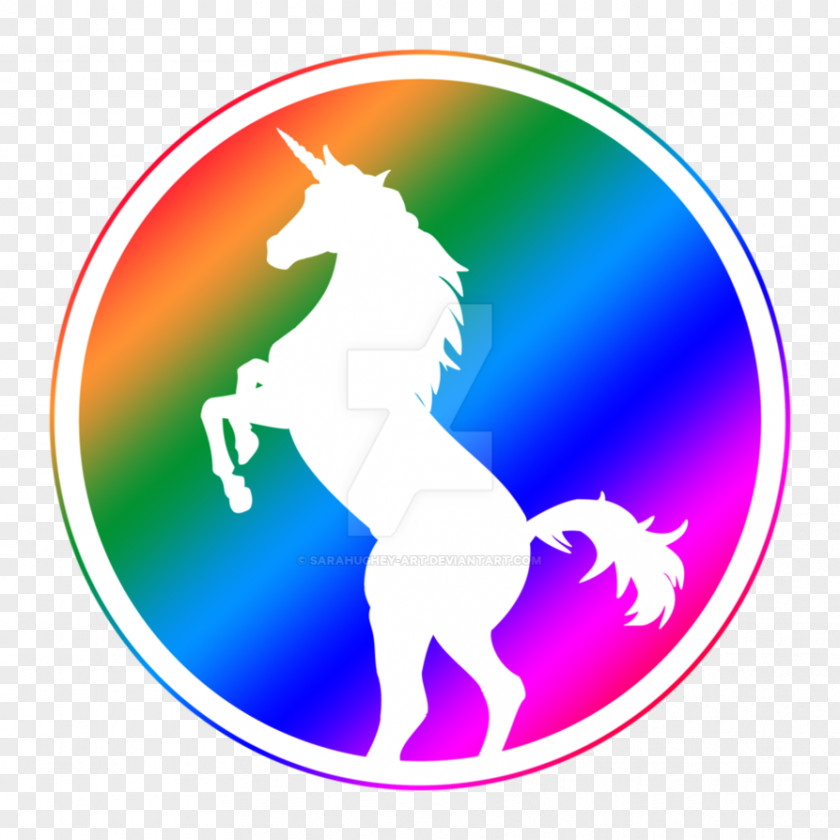 Silhoutte Unicorn Legendary Creature Silhouette Color PNG