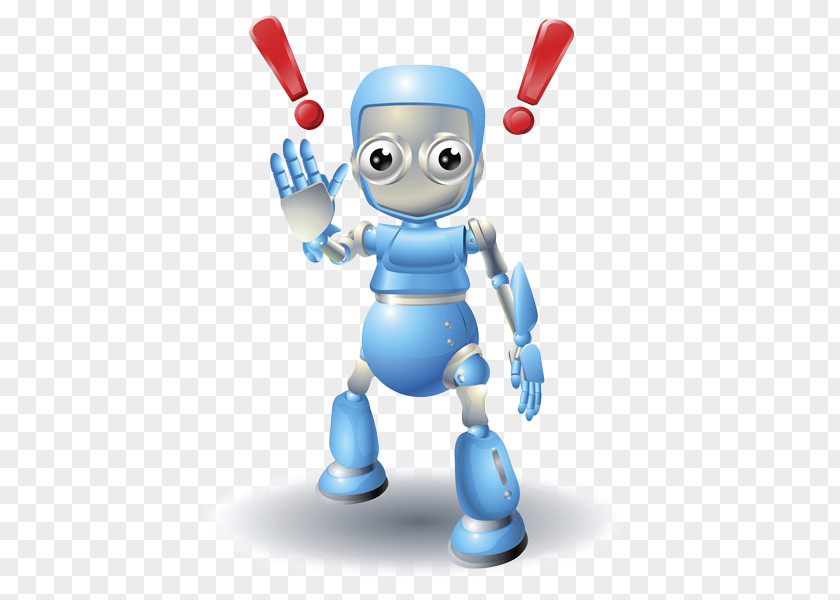 A Robot With Cartoon Greeting Royalty-free Clip Art PNG