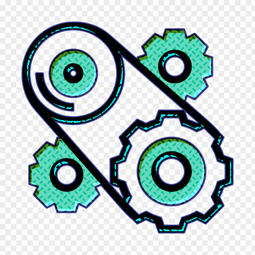 Cogwheels Icon Engineering Process PNG