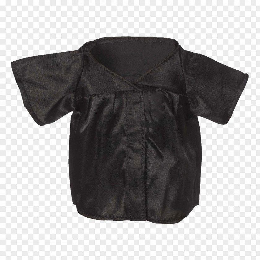 Graduation Gown Sleeve Blouse Jacket Neck Black M PNG