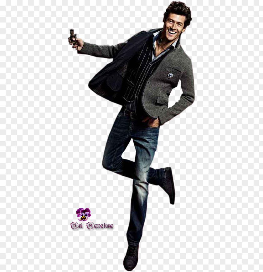 Painting Man Jeans Model PNG