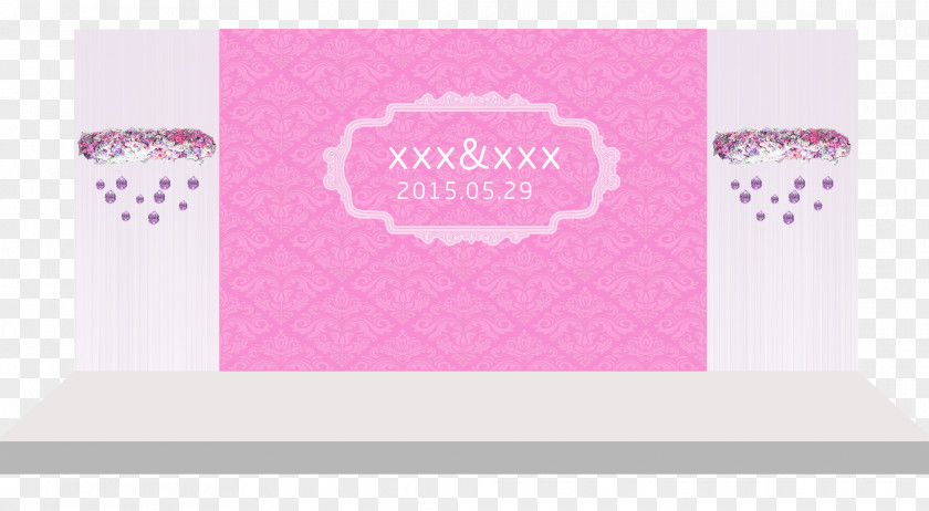 Pink Wedding Renderings Paper Brand Pattern PNG