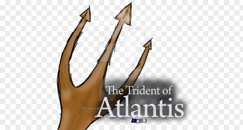 Atlantis Trident Finger Logo Font Product Design PNG