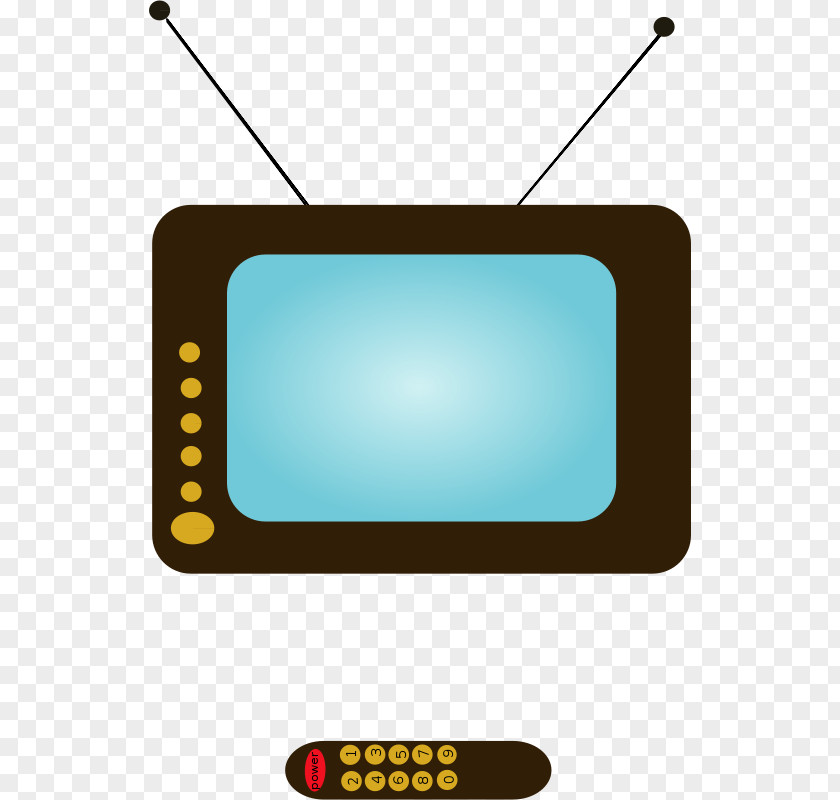 Brown Cartoon TV Television Set Remote Control Clip Art PNG