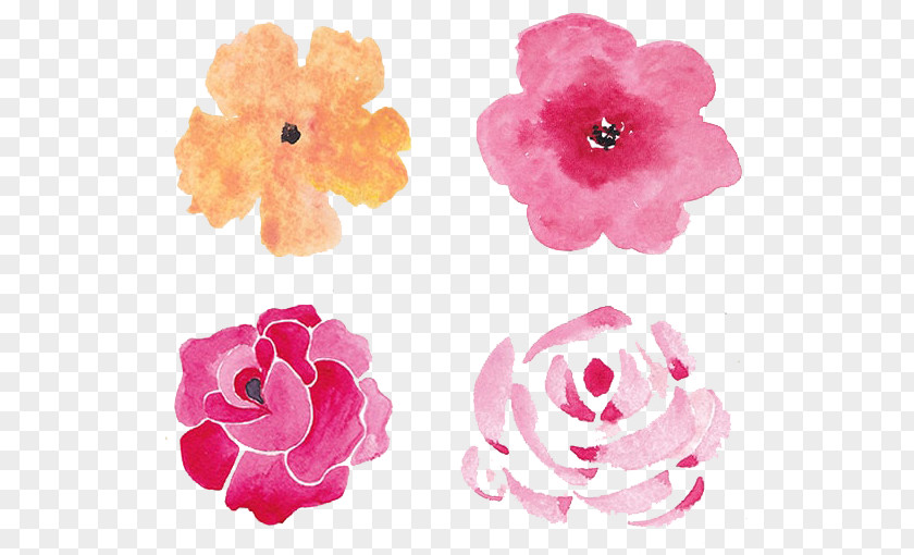 Flower Watercolour Flowers Watercolor Painting Garden Roses PNG