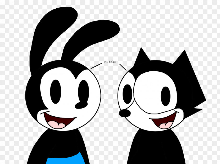Oswald The Lucky Rabbit Casper Mickey Mouse Felix Cat Cartoon PNG