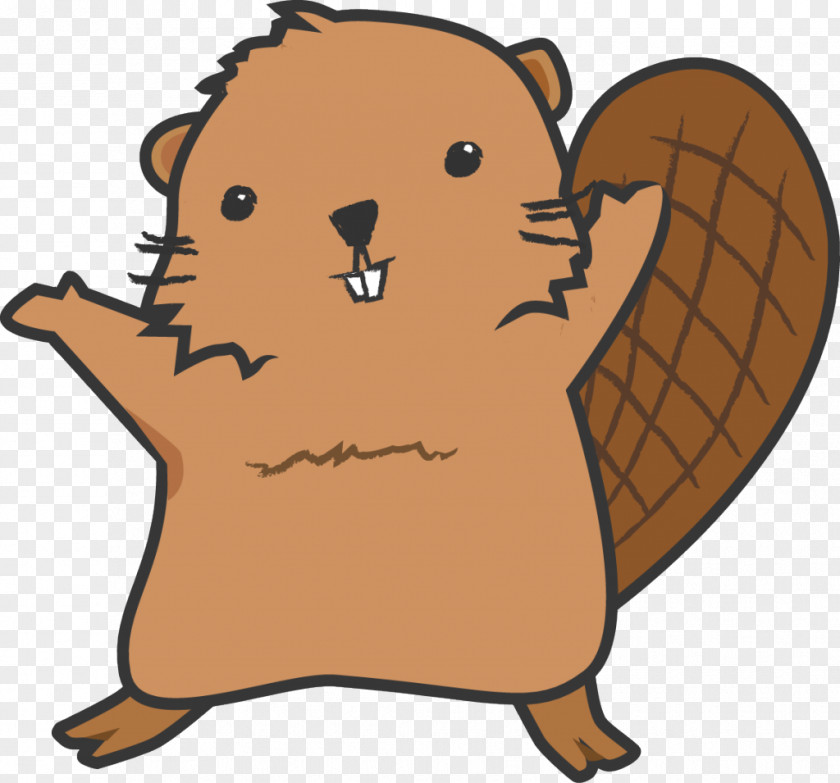 Beaver Standing Up North American Cartoon Clip Art PNG