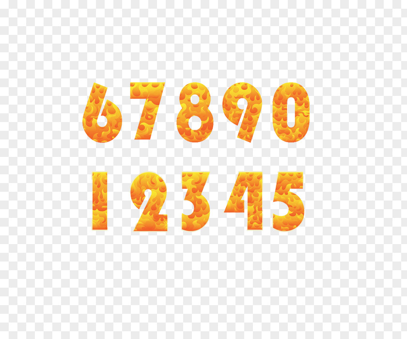 Fire Digital Number Numerical Digit Flame Arabic Numerals PNG