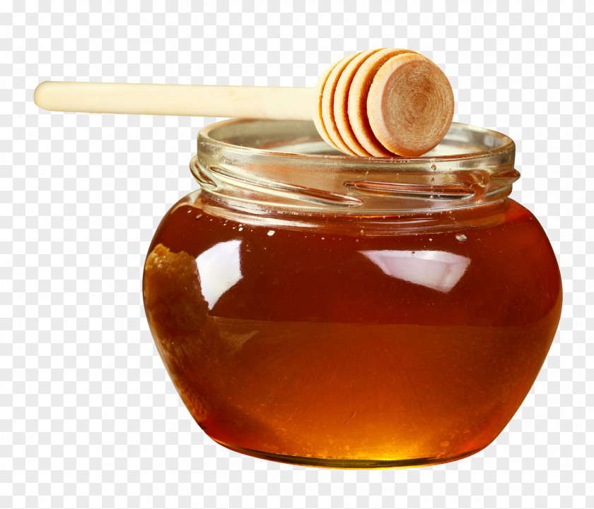 Honey Honeycomb Bee Jar Bottle PNG