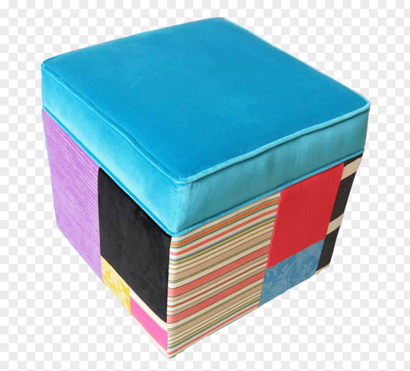 Square Stool Rectangle Turquoise PNG