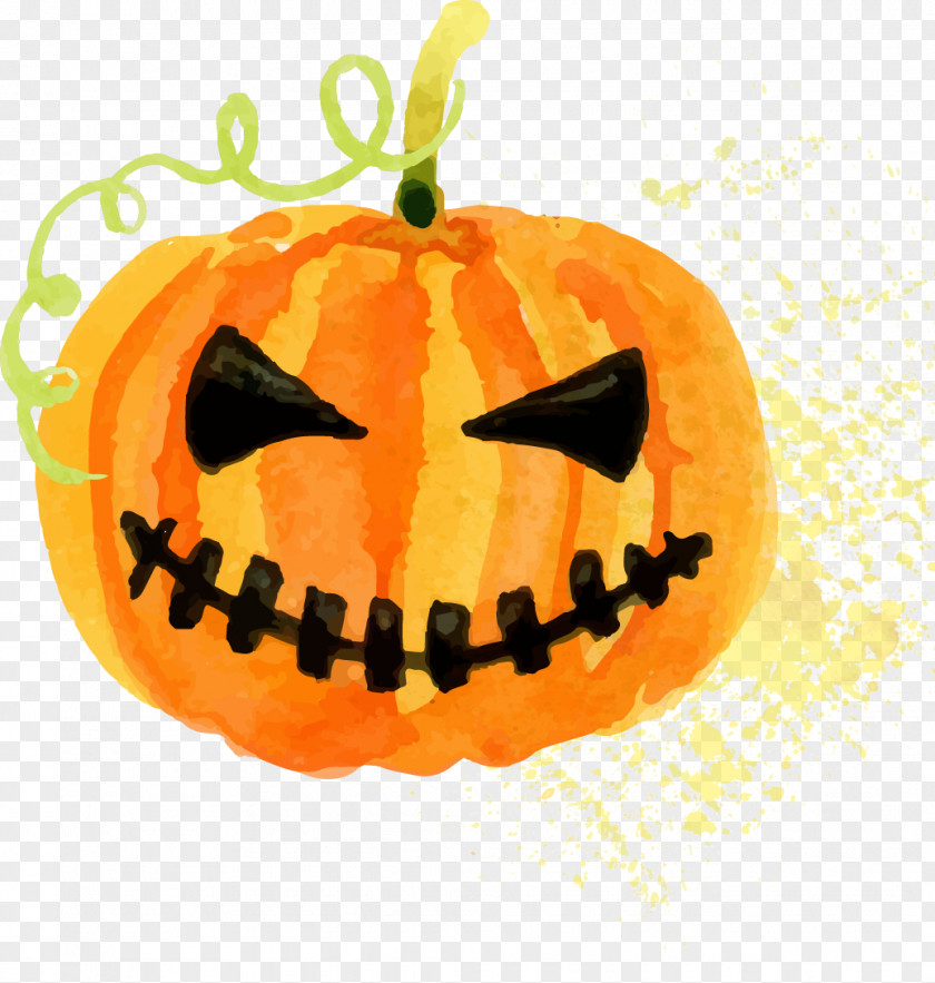 Halloween Pumpkin Watercolor Costume Jack-o'-lantern PNG