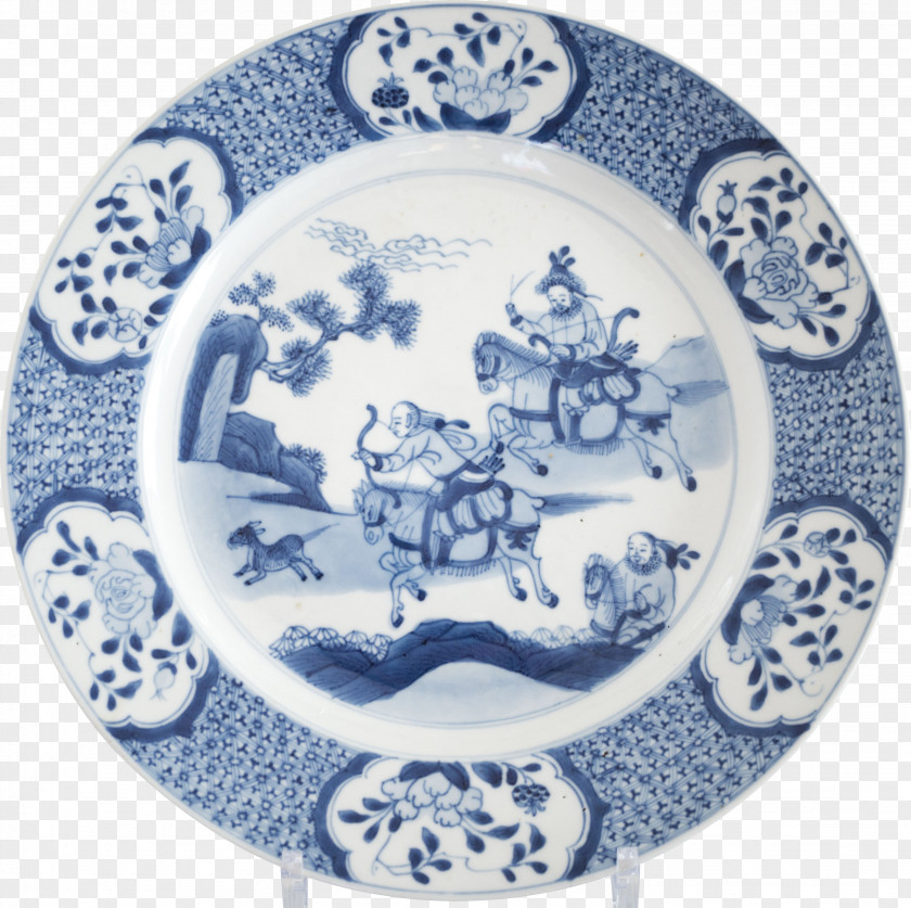 Plate Porcelain Tableware Blue And White Pottery Ceramic PNG