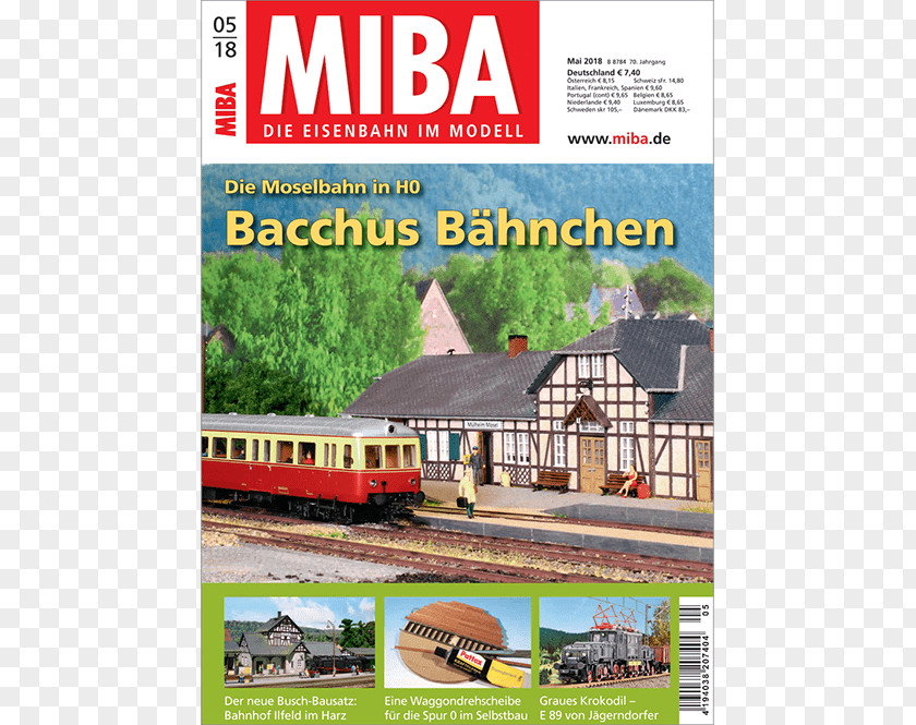 Train Rail Transport Germany Magazine MIBA PNG
