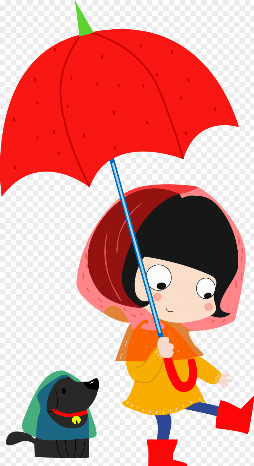 Umbrella Girl PNG , dozen red umbrella little girl clipart PNG