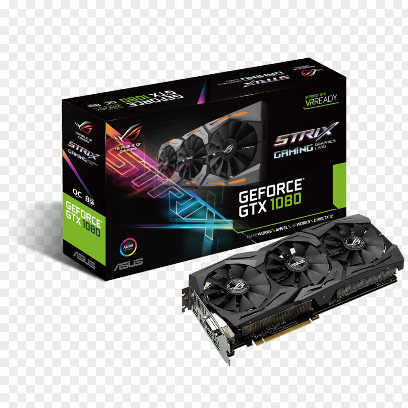 Computer Graphics Cards & Video Adapters NVIDIA GeForce GTX 1070 ASUS GDDR5 SDRAM PNG