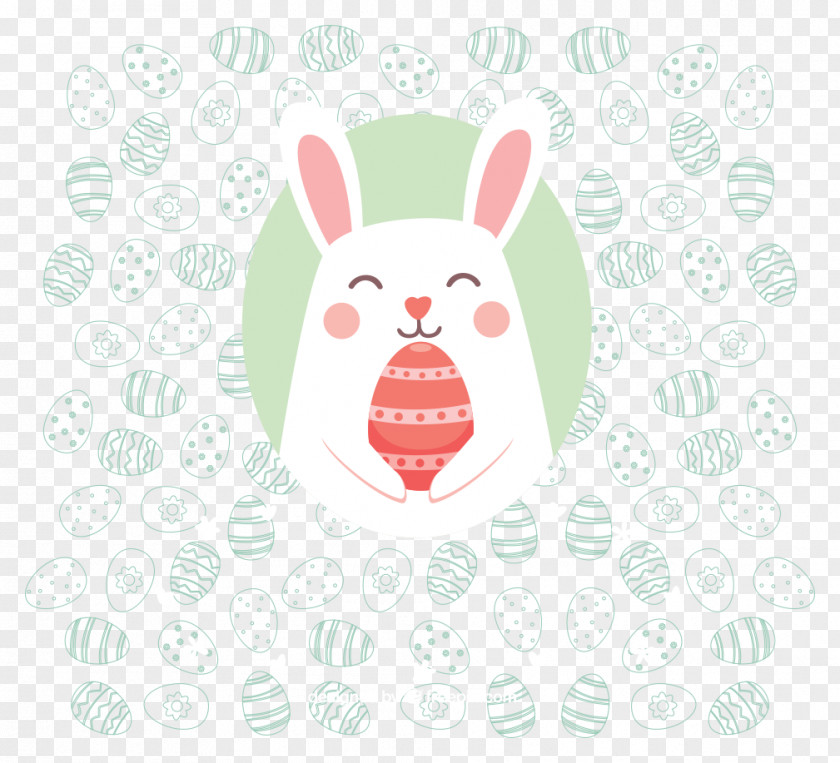 Smiling Bunny Holding Egg Vector Rabbit Easter Infant Feces Constipation PNG