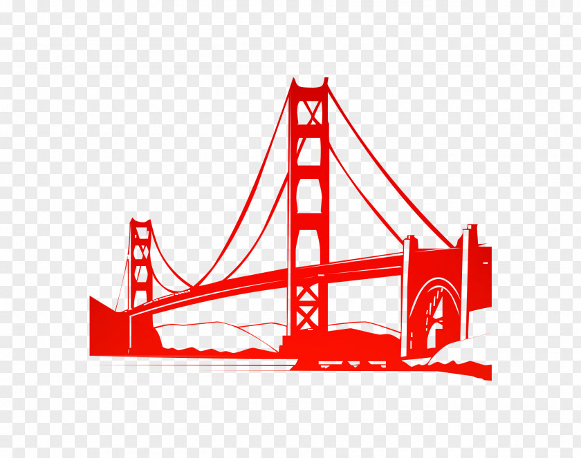 Golden Gate Bridge Sticker Image Decal PNG