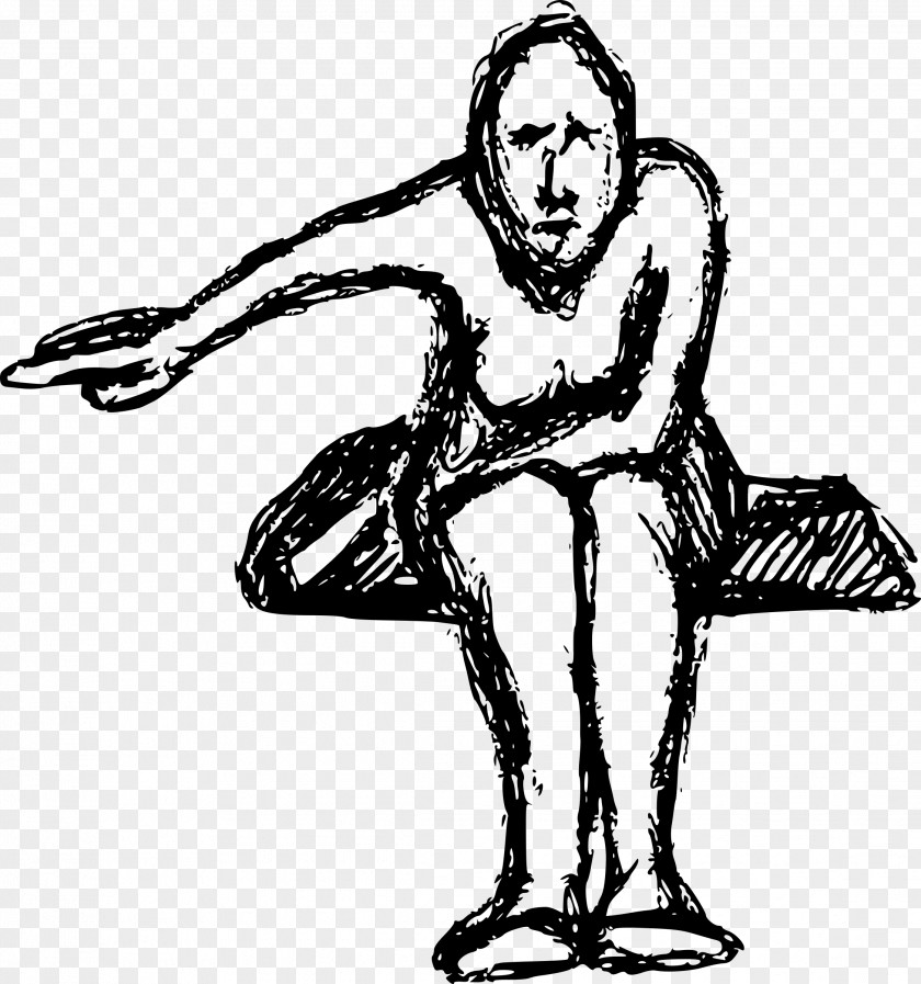 Sitting Man Drawing Clip Art PNG
