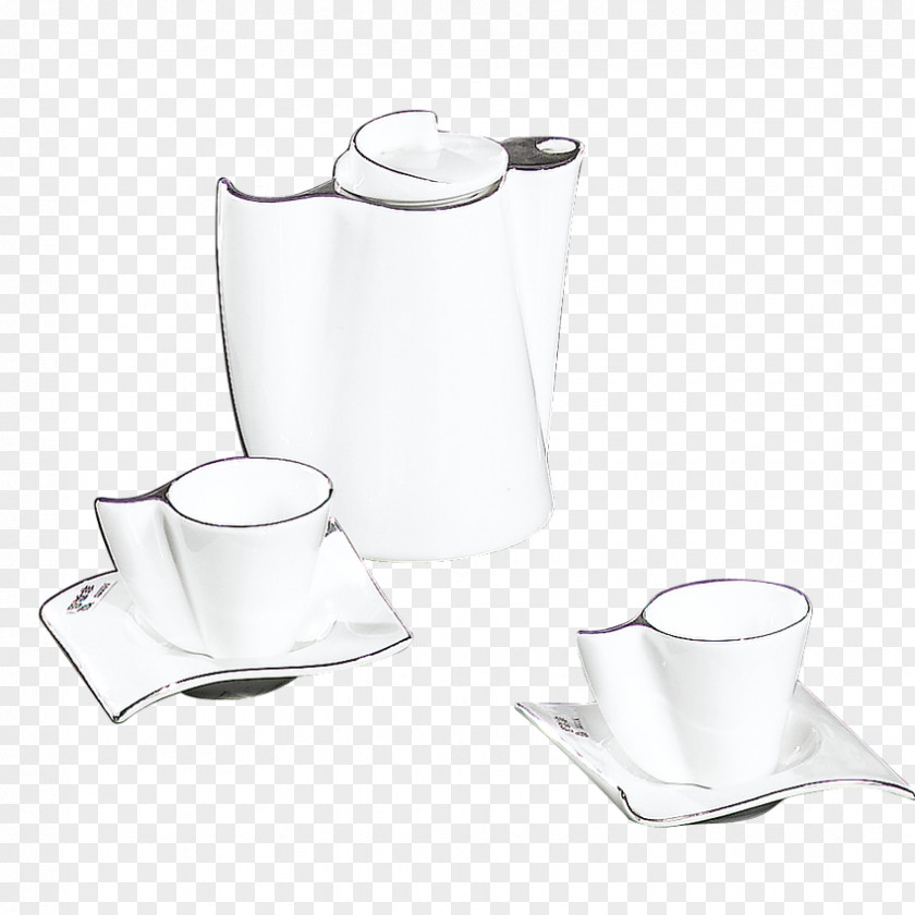 Tea Set Teaware Coffee Cup Porcelain PNG