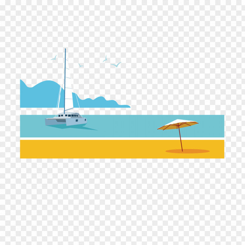 Beach And Sailing Clip Art PNG