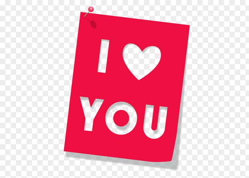 Love You Heart Clip Art PNG