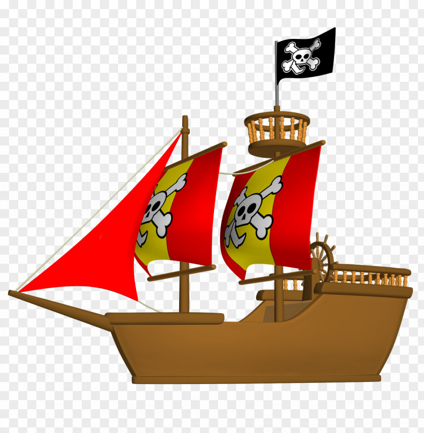 Pirate Ship Silhouette Clip Art PNG