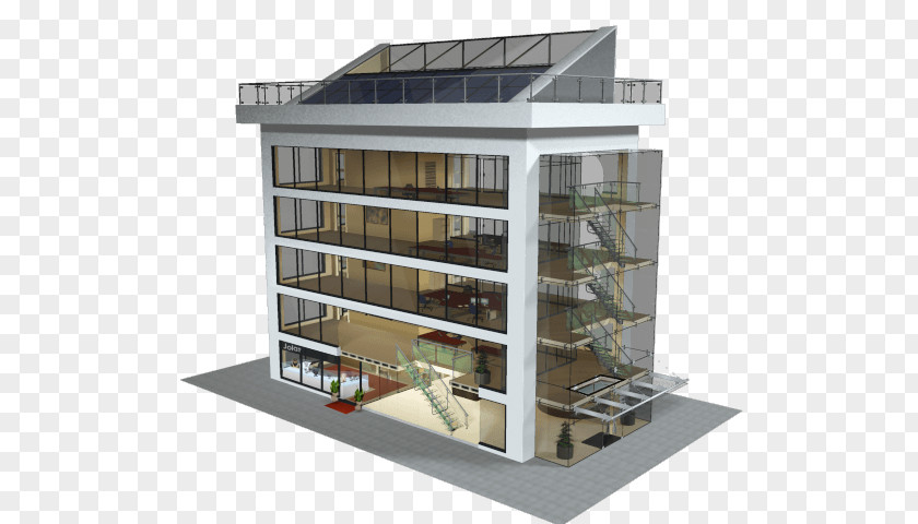 Glass Building Facade Window Commercial PNG