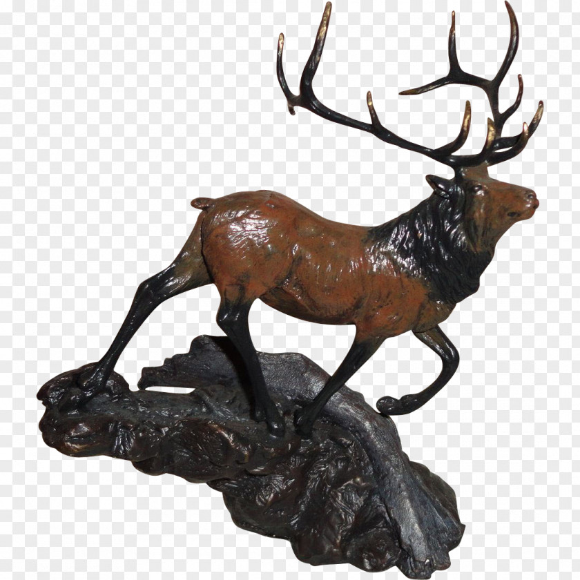 Reindeer Bronze Sculpture Elk PNG