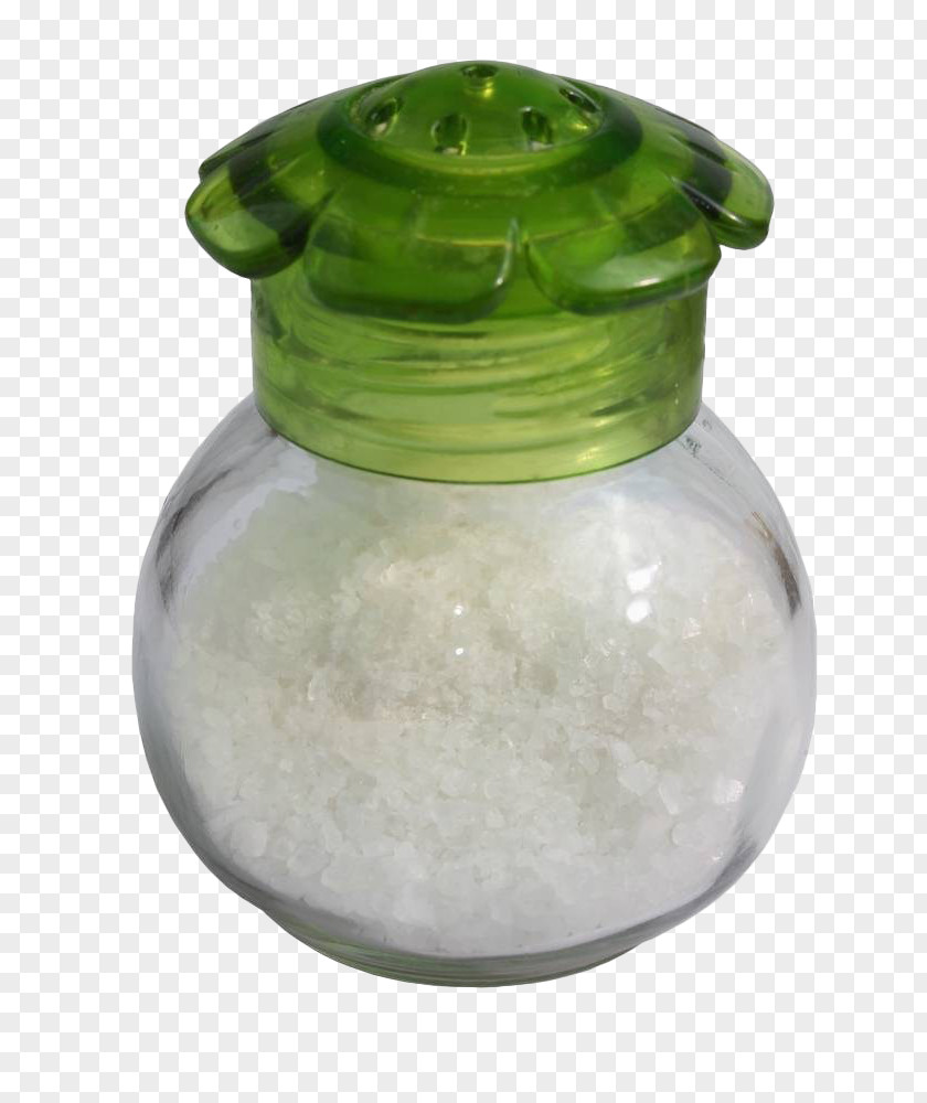 The Thick Salt In A Glass Jar Bottle Photography PNG