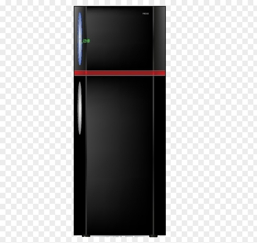 Black Refrigerator Home Appliance Angle Kitchen PNG