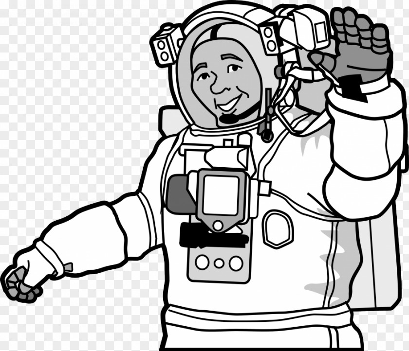 Cartoon Astronaut Paper Worksheet Space Suit International Station PNG