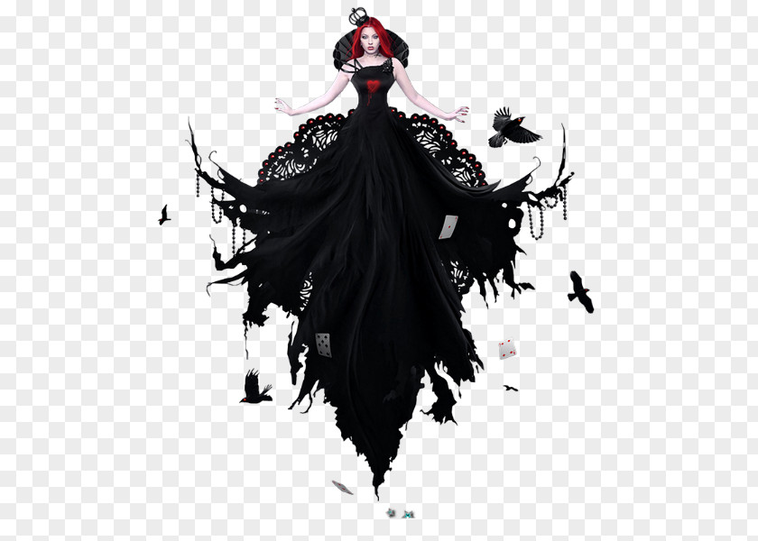 Gothic Rose Costume Design PNG
