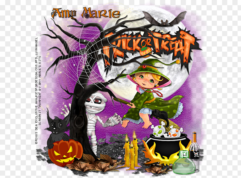 Little Witch Cartoon Poster PNG