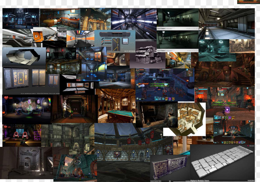 Mood Board Luigi's Mansion 2 Video Game Collage PNG