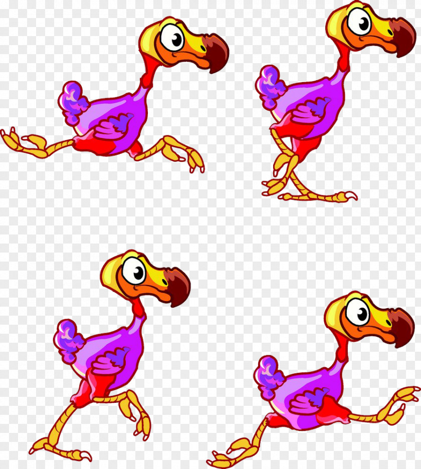 Vector Ostrich Sprite Animation Clip Art PNG