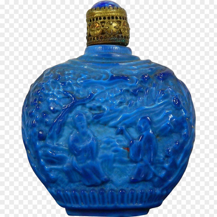 Blue Christmas Glass Bottle Vase Ornament PNG