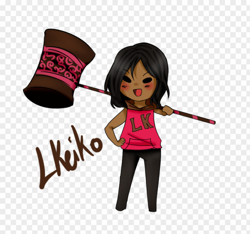 Doll Cartoon Black Hair Pink M Character PNG